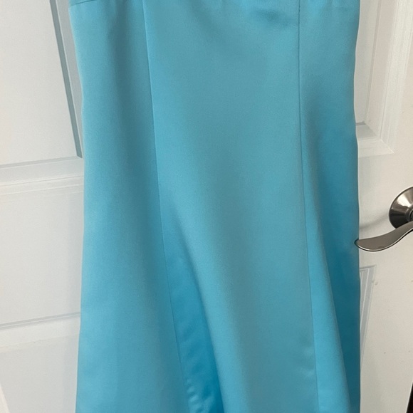 Zum Zum by Niki Livas Blue tie back rhinestone gown, bridesmaid prom Dress Sz 6 - Picture 3 of 11